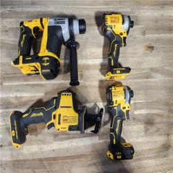 HOUSTON LOCATION - AS-IS DEWALT 4 TOOL COMBO KIT W/ (2) BATTERY & CHARGER