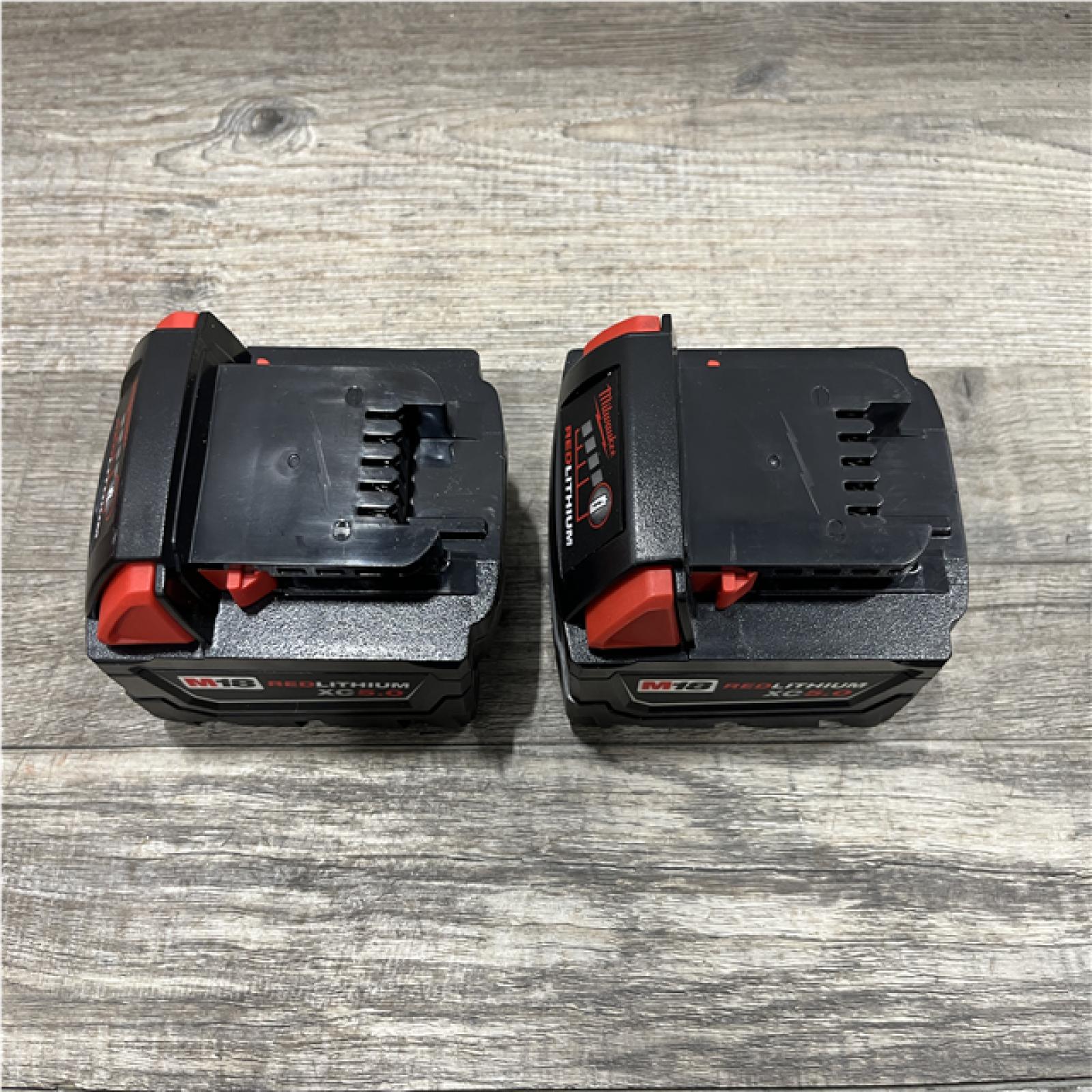 AS-IS Milwaukee 18-Volt Lithium-Ion XC Extended Capacity 5.0 Ah Battery Pack (2-Pack)