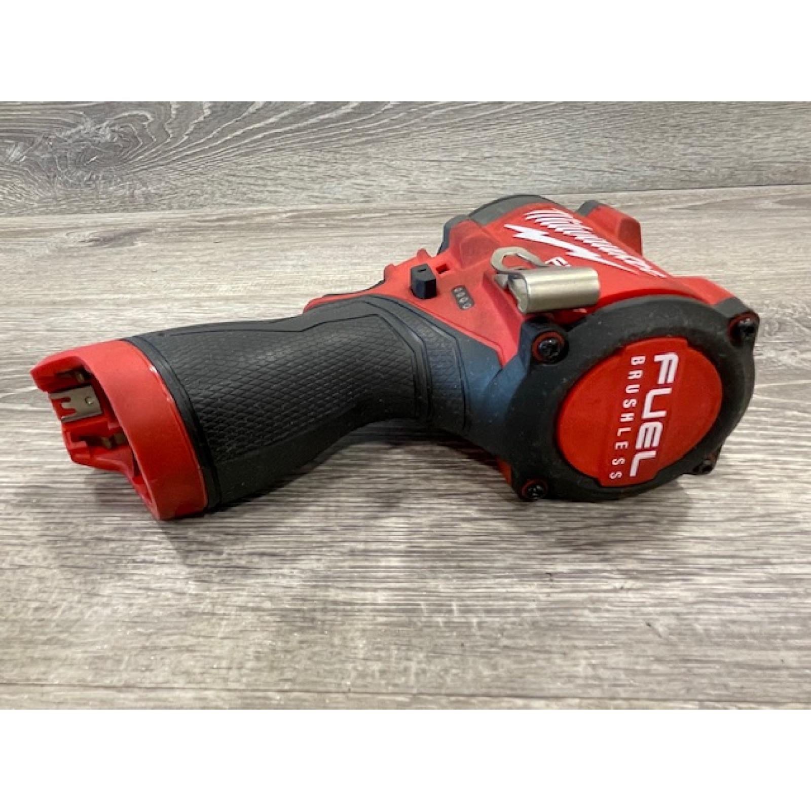 AS-IS Milwaukee FUEL 12V Lithium-Ion Brushless Cordless Stubby 1/2 in. Impact Wrench (Tool-Only)