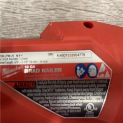 AS-IS Milwaukee FUEL 18-Volt Lithium-Ion Brushless Cordless Gen II 18-Gauge Brad Nailer (Tool-Only)