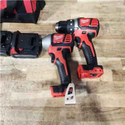 HOUSTON LOCATION - AS - IS Milwaukee 18V Lithium-Ion Cordless Drill Driver/Impact Driver Combo Kit