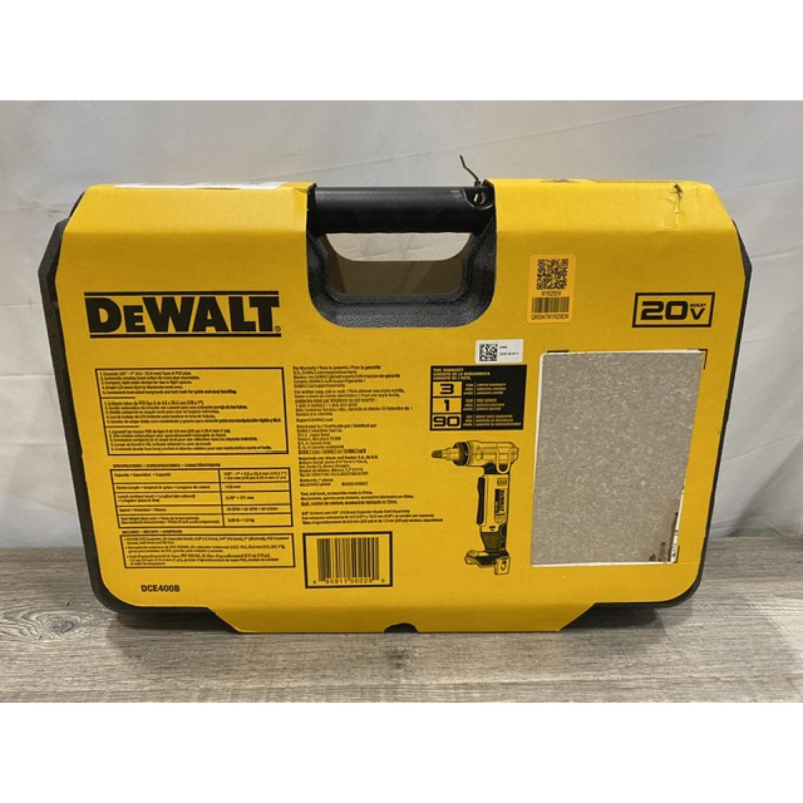 NEW - DEWALT 20V MAX Cordless 1 in. PEX Expansion Tool Kit