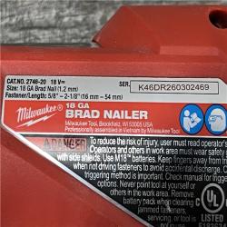 AS-IS Milwaukee FUEL 18-Volt Lithium-Ion Brushless Cordless Gen II 18-Gauge Brad Nailer (Tool-Only)