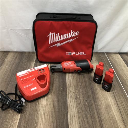 AS-IS Milwaukee FUEL 12V Lithium-Ion Brushless Cordless High Speed 3/8 in. Ratchet Kit