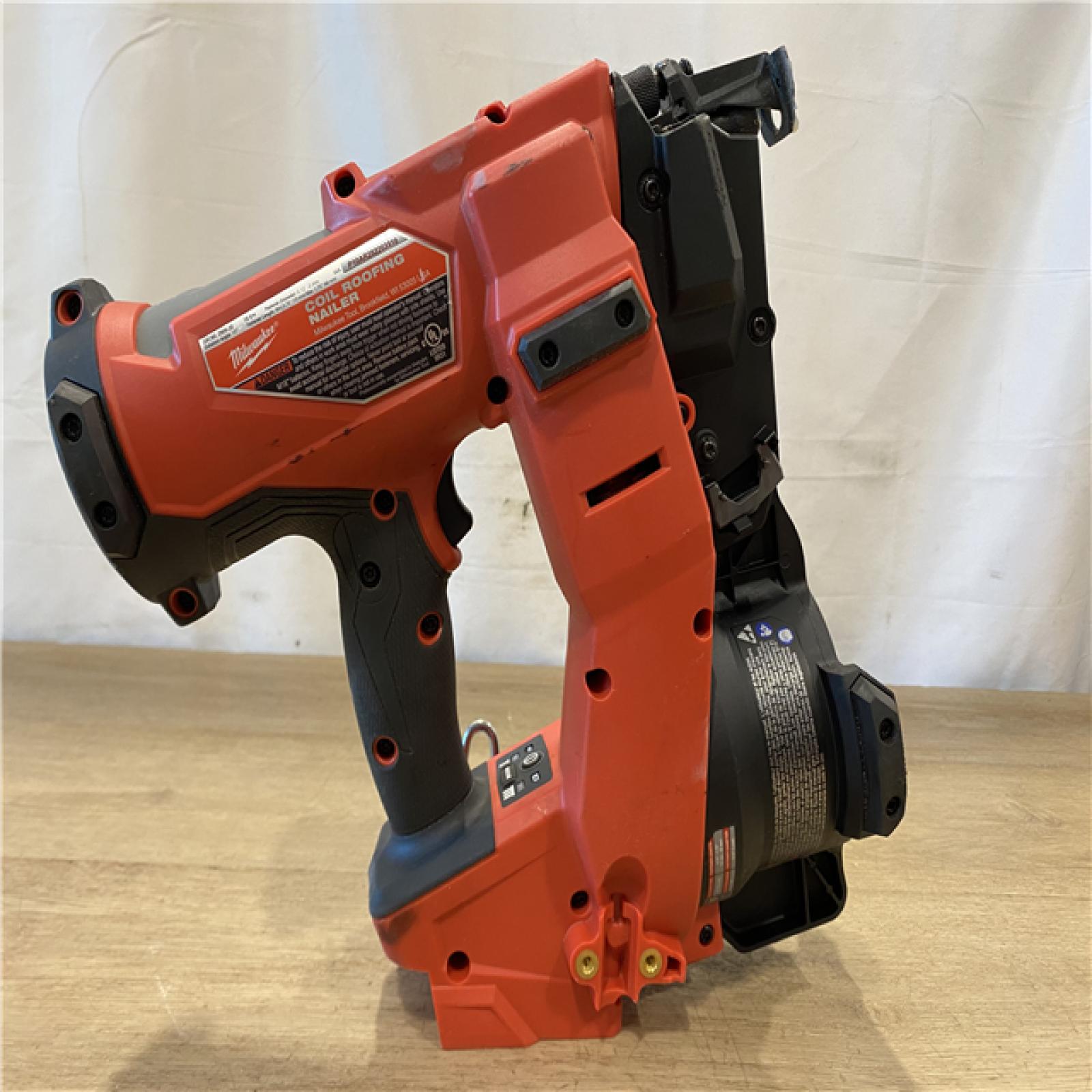 AS-IS Milwaukee FUEL 18-Volt Lithium-Ion Brushless Cordless Coil Roofing Nailer (Tool Only)
