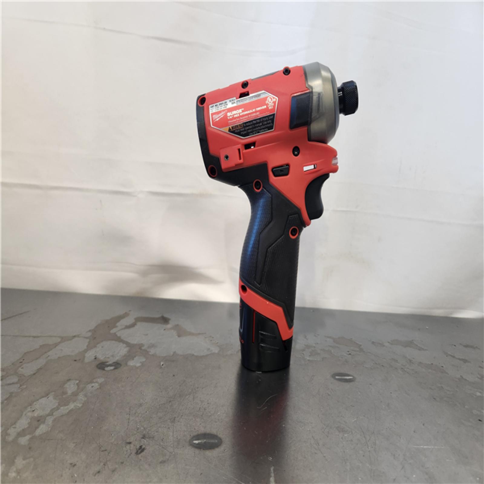 AS-IS- Milwaukee  FUEL SURGE 12V Lithium-Ion Brushless Cordless 1/4 in. Hex Impact Driver Compact Kit