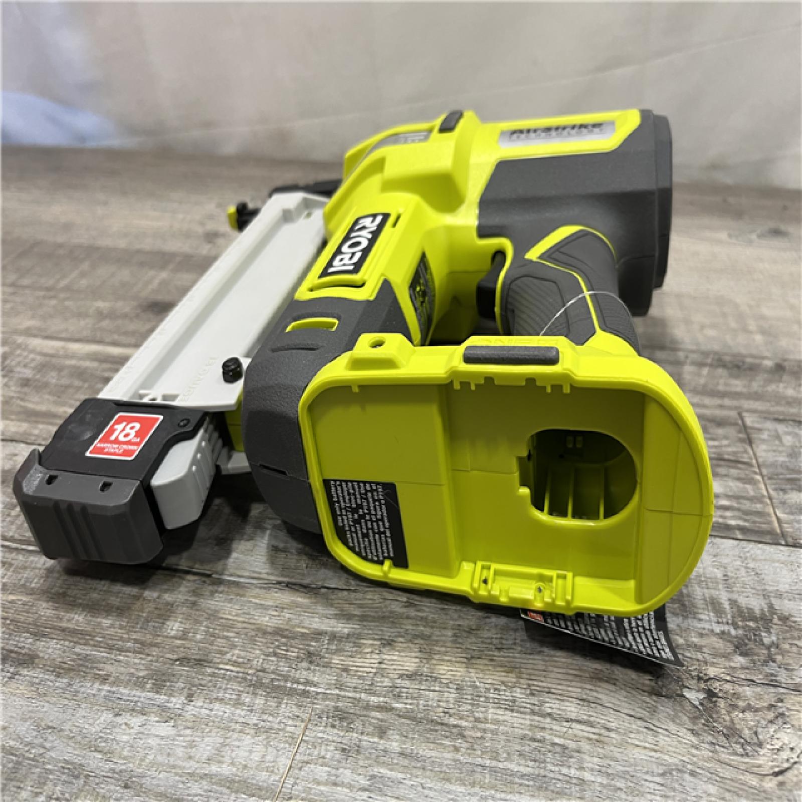 AS-IS RYOBI ONE+ 18V 18-Gauge Cordless AirStrike Narrow Crown Stapler (Tool Only)