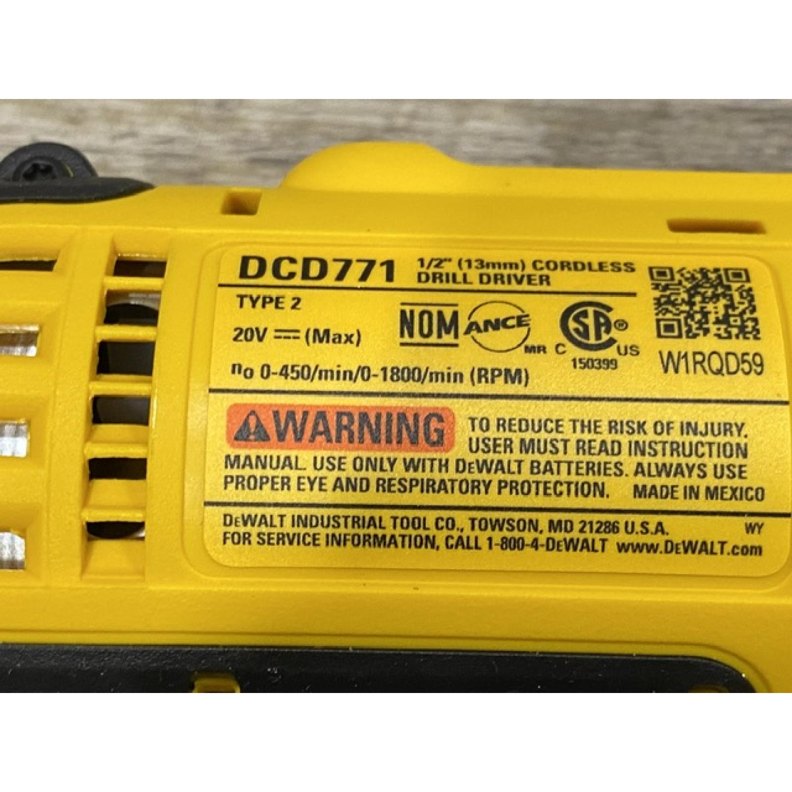 AS-IS DEWALT 20V MAX Cordless 1/2 in. Drill/Driver Kit