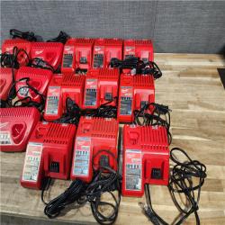 HOUSTON LOCATION - AS - IS MILWAUKEE BATTERY CHARGER PACK QTY - 15