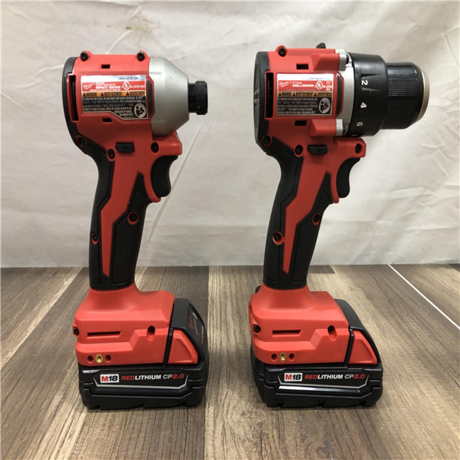 AS-IS Milwaukee 18V Lithium-Ion Brushless Cordless Compact Drill/Impact Combo Kit