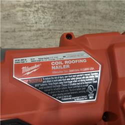 AS-IS Milwaukee FUEL 18-Volt Lithium-Ion Brushless Cordless Coil Roofing Nailer (Tool Only)