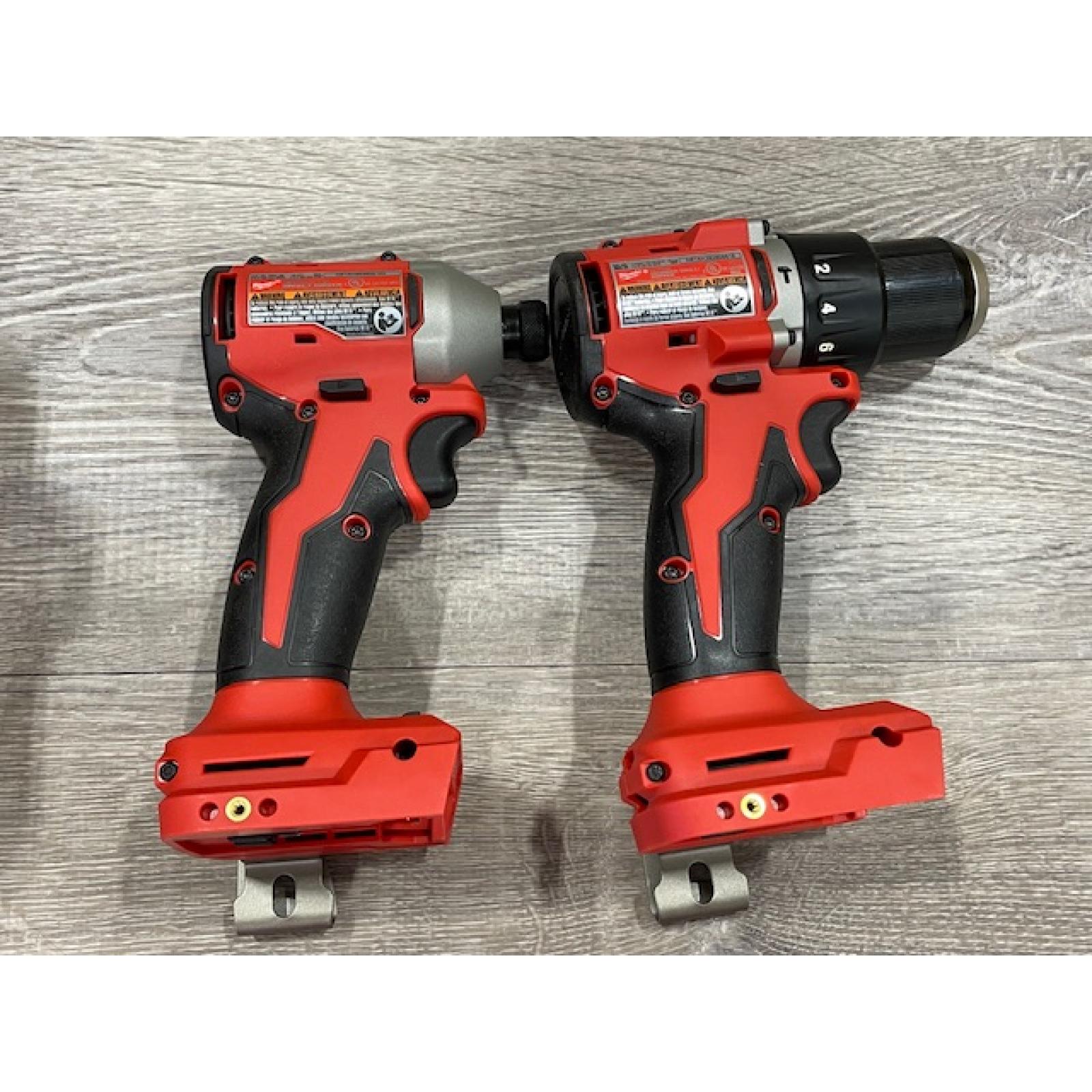 AS-IS Milwaukee 18-Volt Lithium-Ion Brushless Cordless Compact Hammer Drill/Impact Combo Kit