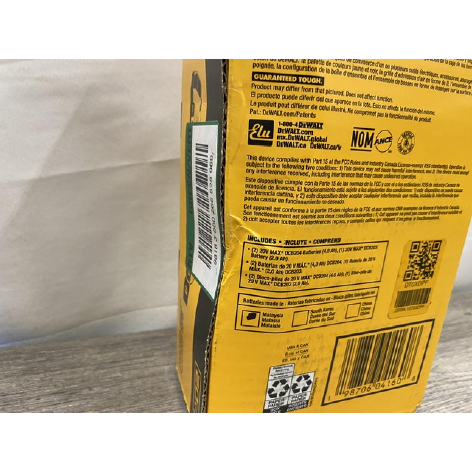 NEW - DEWALT 20V MAX Lithium-Ion 2.0 Ah and (2) 4.0 Ah Battery Packs (3-Pack)