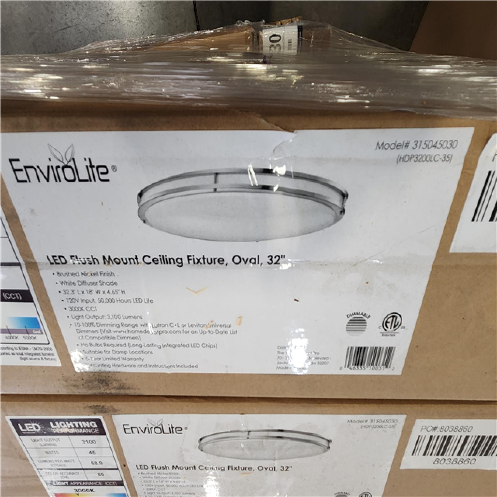 Phoenix NEW Enviolite LED CCT Flush Mount Ceiling Fixture Oval 32 Pallet (24-Lights)