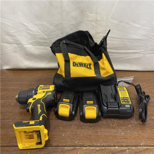 AS-IS ATOMIC 20V MAX Cordless Brushless Compact 1/2 in. Drill/Driver, (2) 20V 1.3Ah Batteries, Charger and Bag