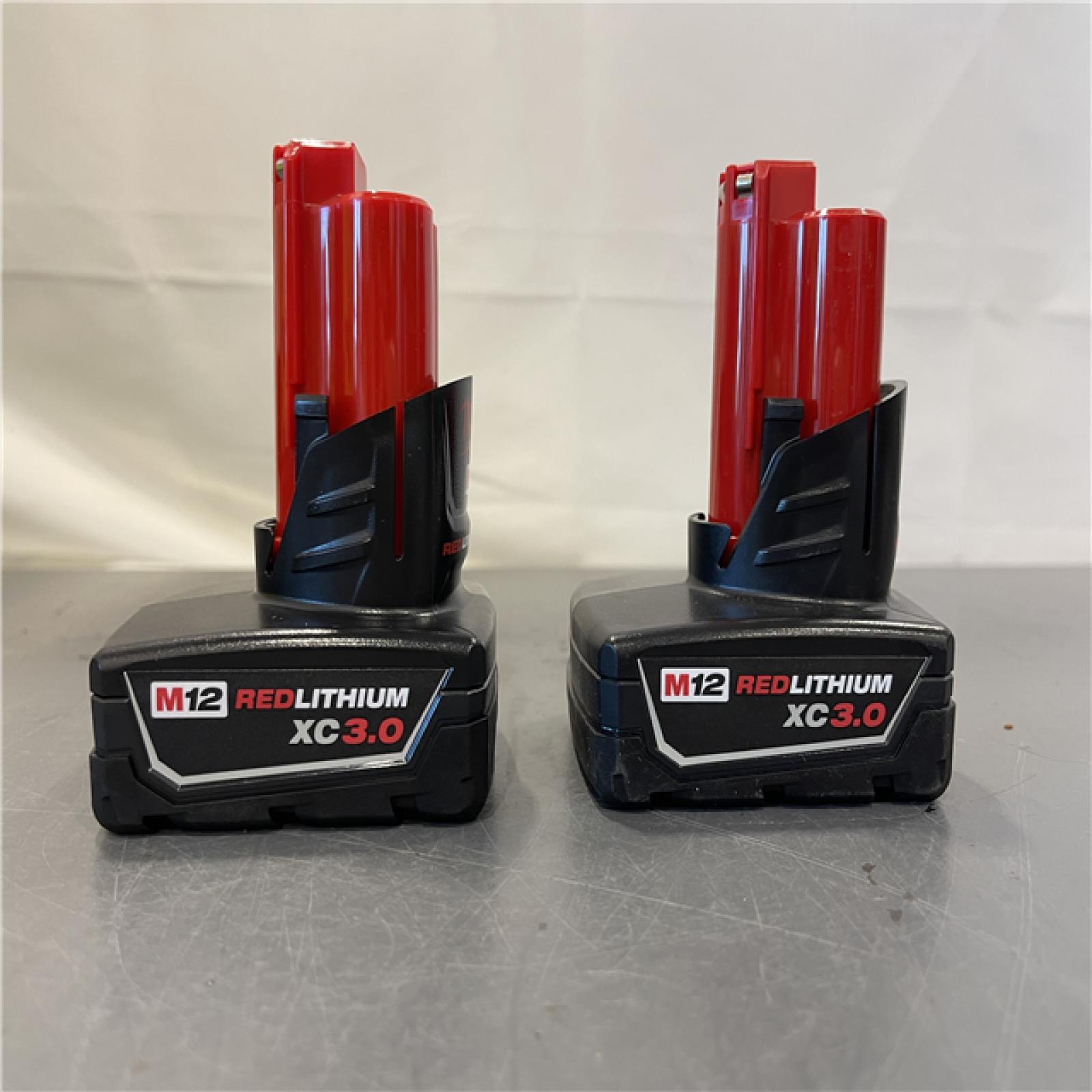 AS-IS - Milwaukee M12 12-Volt Lithium-Ion XC Extended Capacity 3.0Ah Battery Pack (2-Pack)