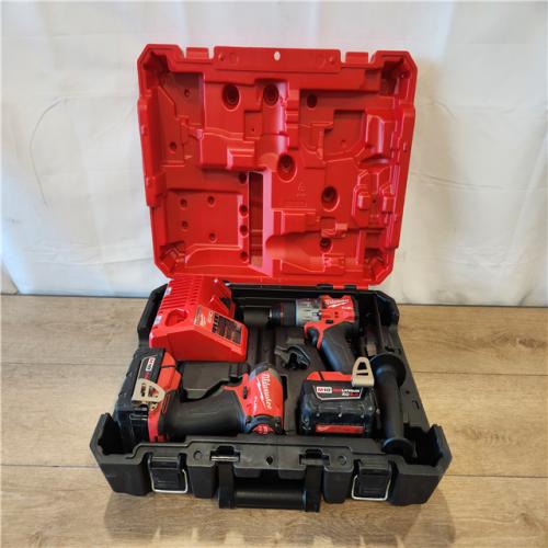 AS-IS- Milwaukee FUEL 18V Lithium-Ion Brushless Cordless Hammer Drill and Impact Driver Combo Kit