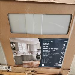 Phoenix Location AS-IS Hampton Bay Assembled Wall Kitchen Cabinet in Dove Gray Pallet