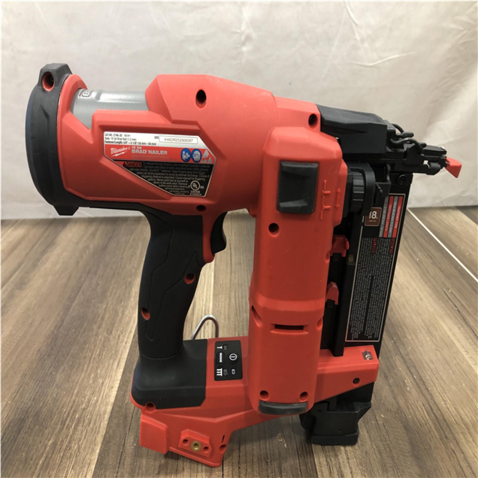 AS-IS Milwaukee FUEL 18-Volt Lithium-Ion Brushless Cordless Gen II 18-Gauge Brad Nailer (Tool-Only)