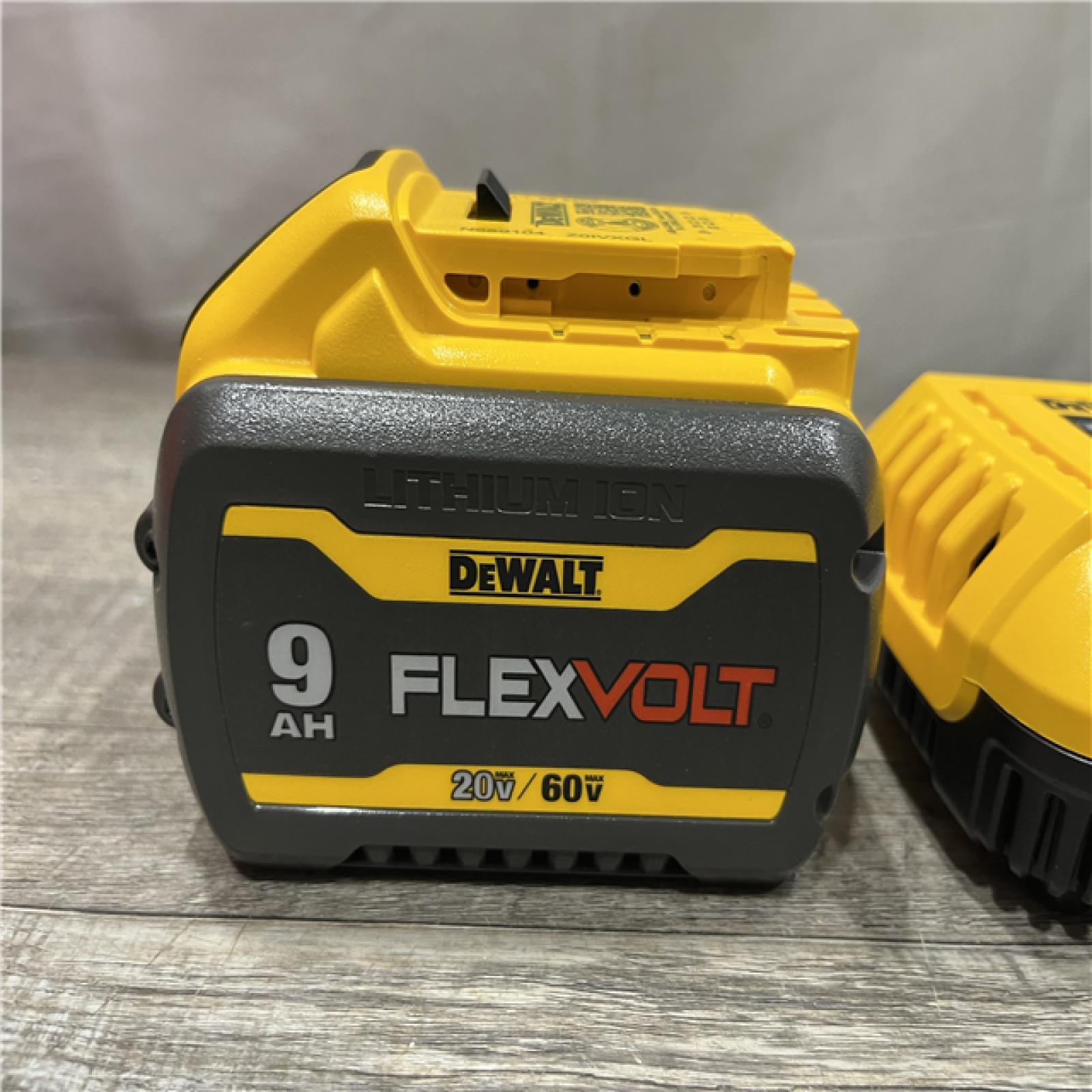 AS-IS DEWALT 20V/60V MAX FLEXVOLT Lithium-Ion 9.0Ah Battery and Charger Starter Kit