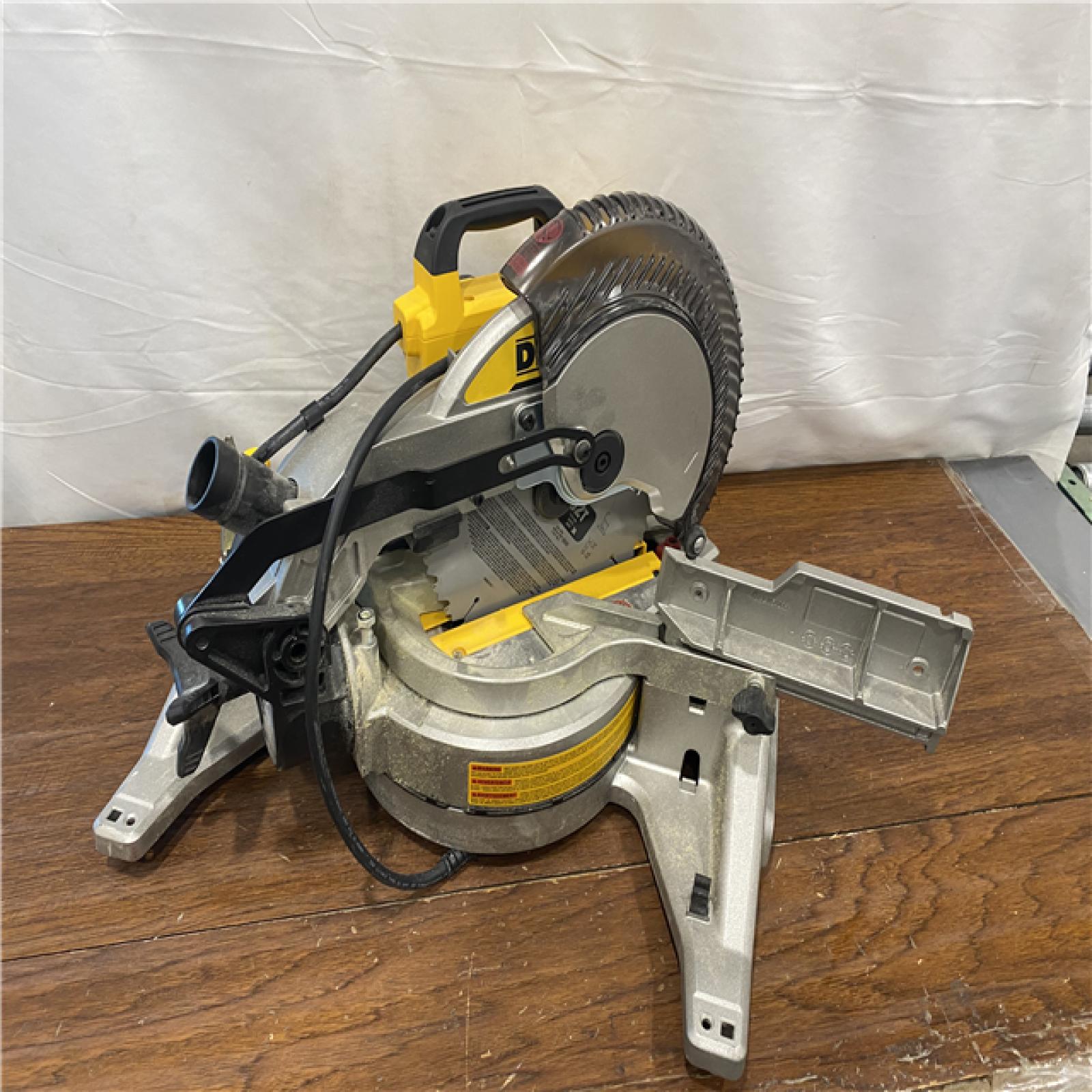 AS-IS DEWALT 15 Amp Corded 10 in. Compound Single Bevel Miter Saw