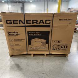 DALLAS LOCATION- AS-IS GENERAC 26 000 Watt Air-Cooled Standby Generator and 200-AMP Transfer Switch