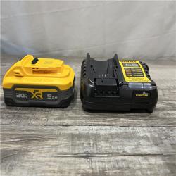AS-IS DEWALT 20V MAX XR POWERSTACK Lithium-Ion Battery Starter Kit with 5.0Ah Battery and Charger