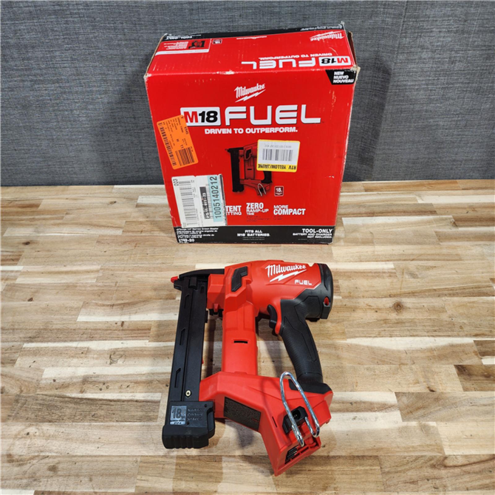 HOUSTON LOCATION - AS-IS (APPEARS LIKE NEW) Milwaukee FUEL 18-Volt Lithium-Ion Brushless Cordless 18-Gauge 1/4 in. Narrow Crown Stapler (Tool-Only)