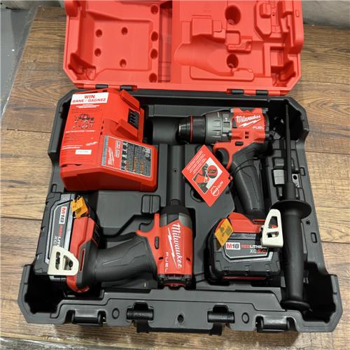AS-IS Milwaukee M18 FUEL 18V Lithium-Ion Brushless Cordless Hammer Drill and Impact Driver Combo Kit (2-Tool) with 2 Batteries