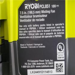 California NEW Ryobi One+ 18V 7.5 Bucket Top Misting Fan Kit  Includes (1) Battery & Charger
