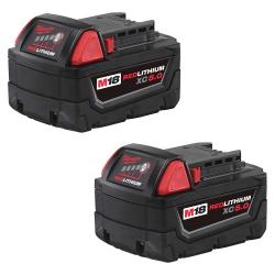 NEW- Milwaukee M18 18-Volt Lithium-Ion XC Extended Capacity 5.0 Ah Battery Pack (2-Pack)