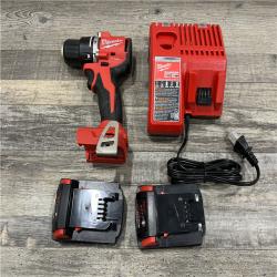 AS-IS Milwaukee 18V Lithium-Ion Brushless Cordless 1/2 in. Compact Hammer Drill/Driver Kit