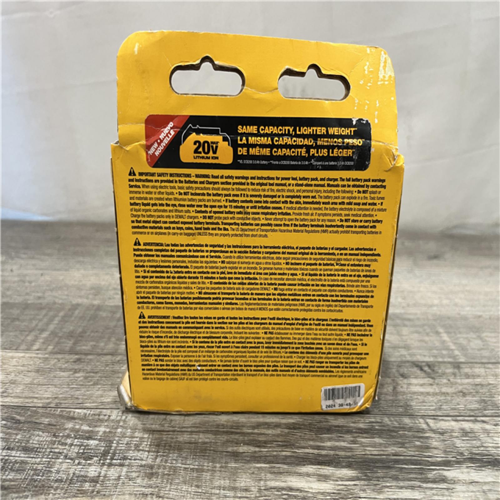 NEW! DEWALT 20V MAX Compact Lithium-Ion 3.0Ah Battery Pack (2 Pack)