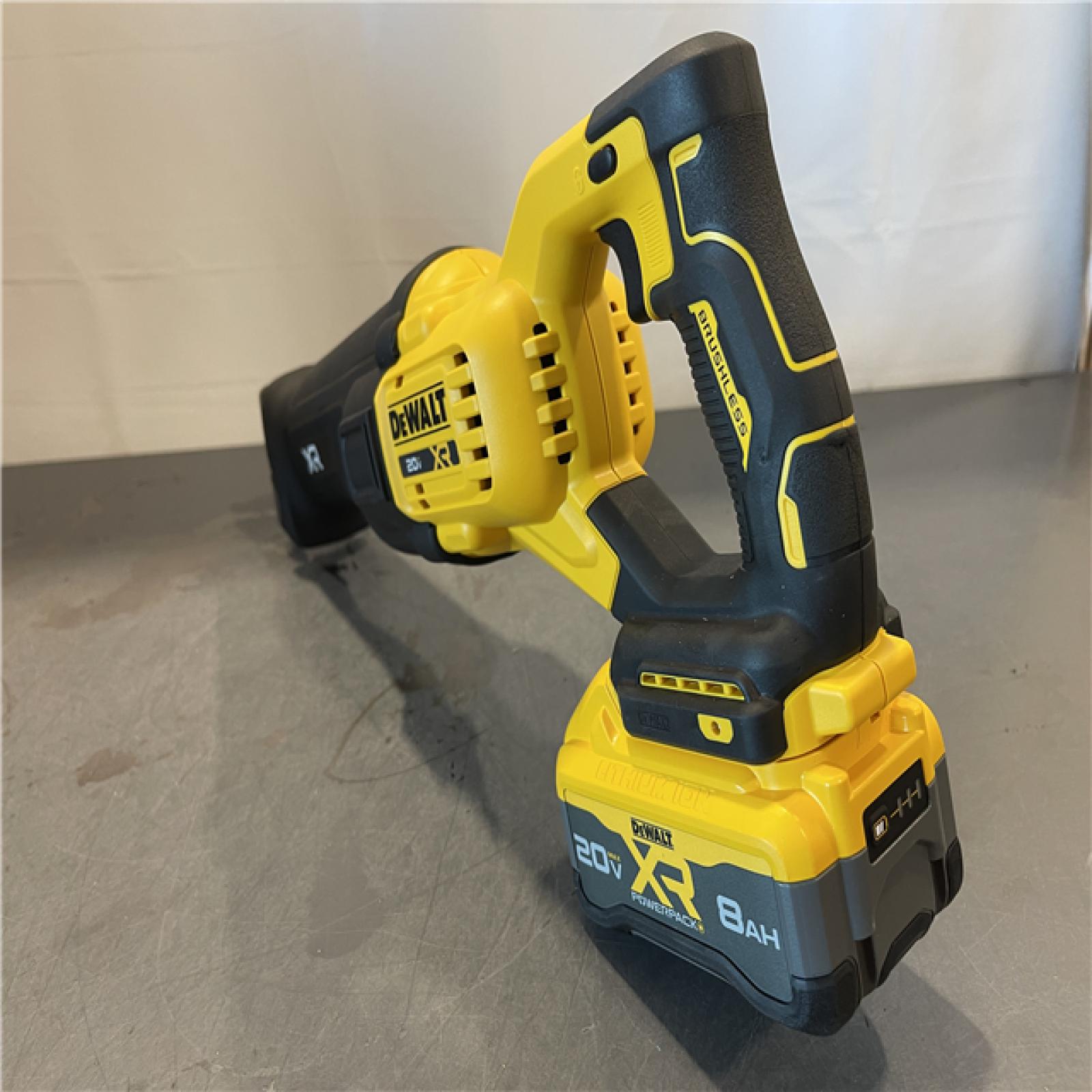 AS-IS - DeWalt 20V XR Lithium-Ion Cordless Reciprocating Saw with 20V Max XR 8.0 Ah Battery