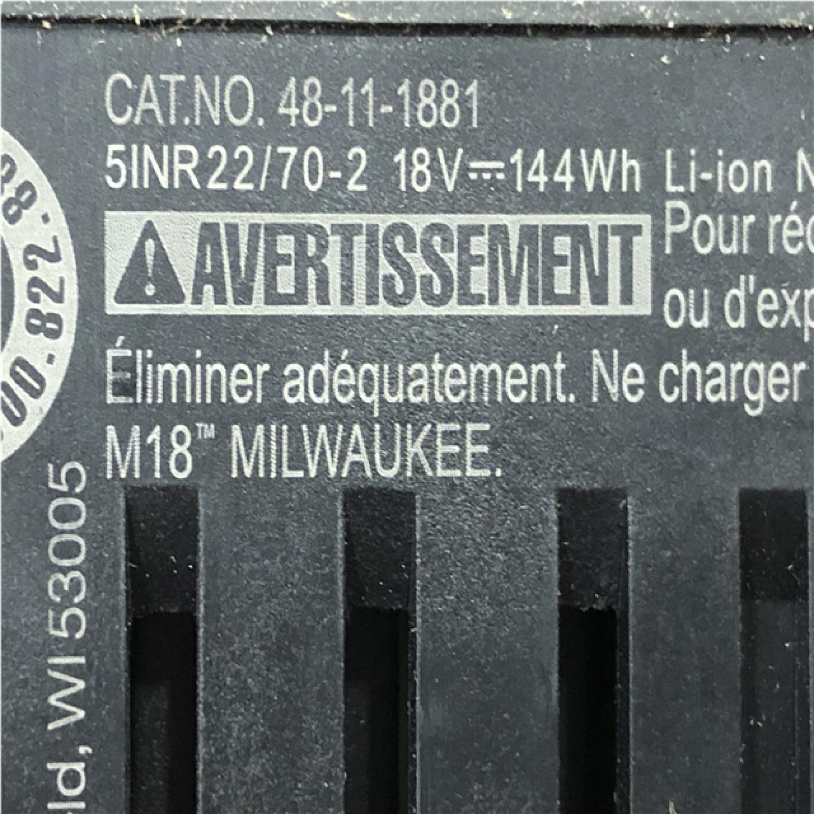 AS-IS Milwaukee 18-Volt Lithium-Ion REDLITHIUM FORGE Starter Kit with 8.0Ah Battery and Rapid Charger