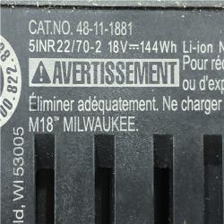 AS-IS Milwaukee 18-Volt Lithium-Ion REDLITHIUM FORGE Starter Kit with 8.0Ah Battery and Rapid Charger