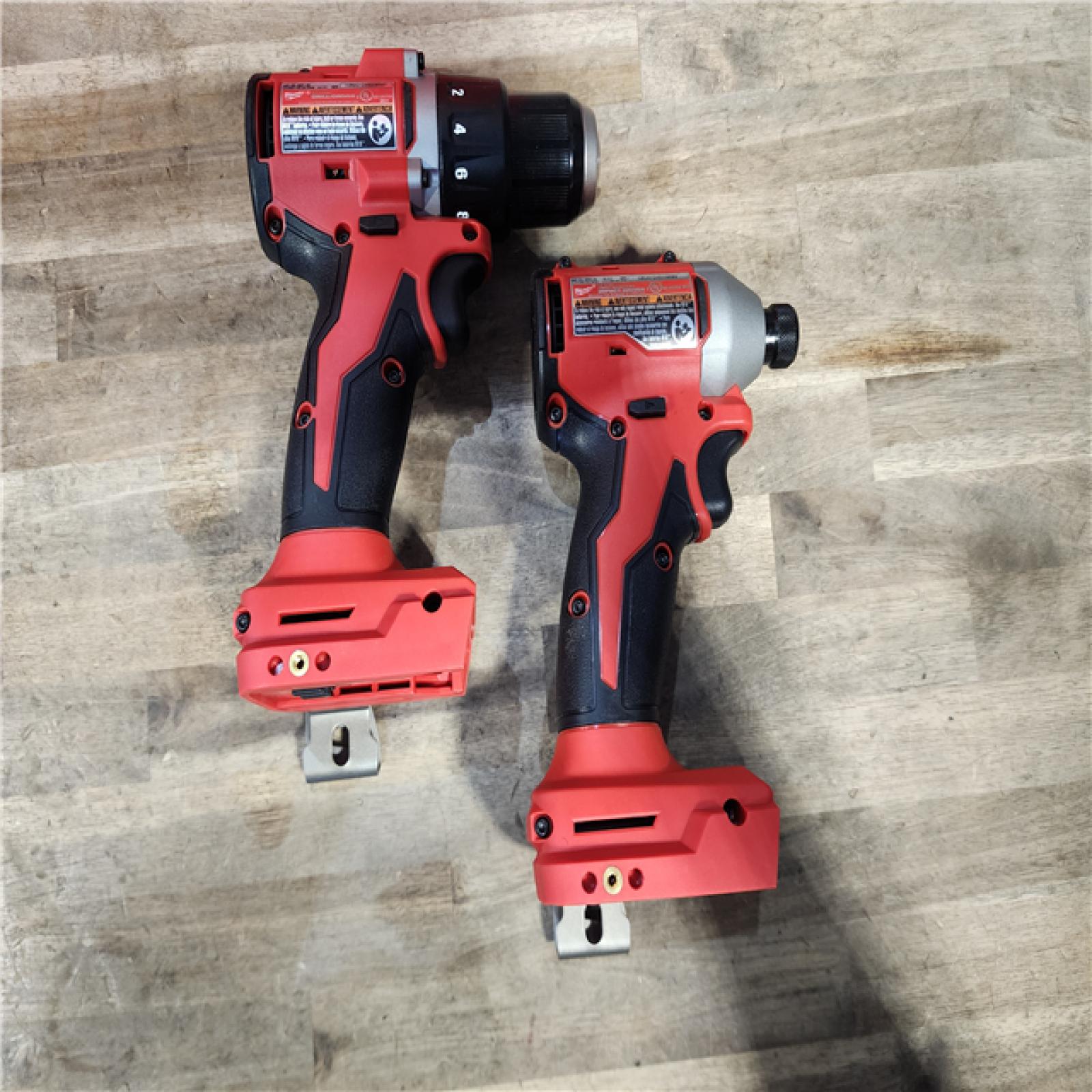 HOUSTON LOCATION - AS-IS Milwaukee M18 18V Lithium-Ion Brushless Cordless Compact Drill/Impact Combo Kit (2-Tool) W/(2) 2.0 Ah Batteries  Charger & Bag