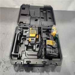 AS-IS- DEWALT 12V MAX Lithium-Ion 100 ft. Green Self-Leveling 3-Beam 360 Degree Laser Level with 2.0Ah Battery  Charger and Case