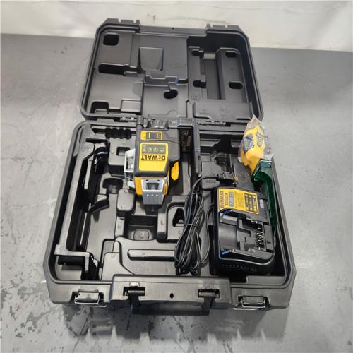 AS-IS- DEWALT 12V MAX Lithium-Ion 100 ft. Green Self-Leveling 3-Beam 360 Degree Laser Level with 2.0Ah Battery  Charger and Case