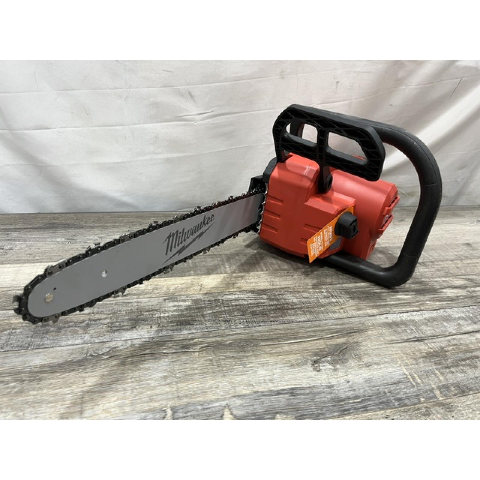 AS-IS Milwaukee FUEL 16 in. 18V Lithium-Ion Brushless Battery Chainsaw (Tool-Only)