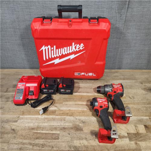 HOUSTON LOCATION - AS-IS Milwaukee FUEL 18V Lithium-Ion Brushless Cordless Hammer Drill and Impact Driver Combo Kit
