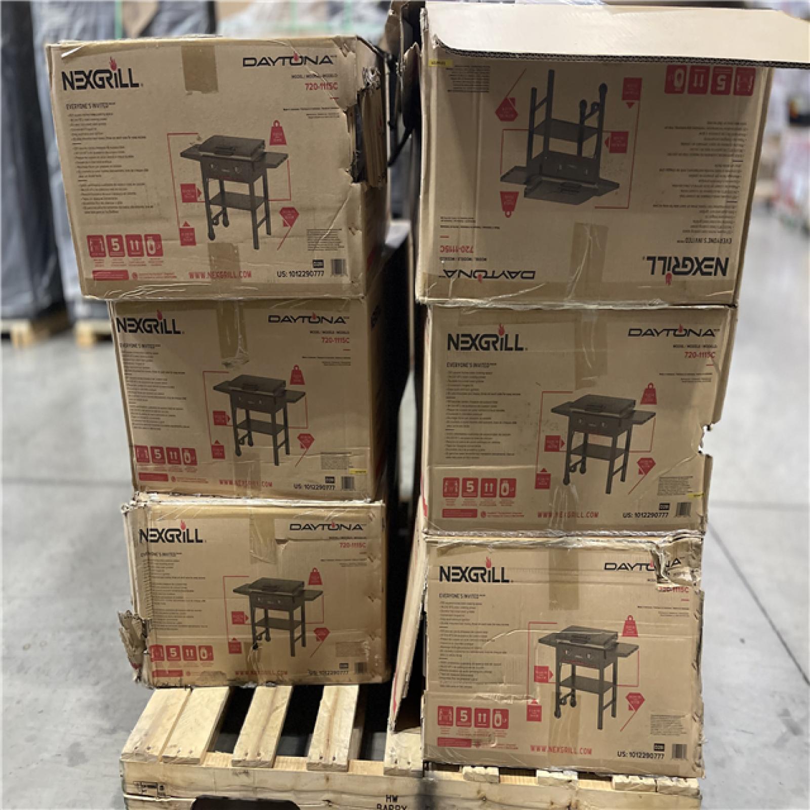 DALLAS LOCATION - Nexgrill Daytona 2 Burner Propane Gas Griddle in Black with PVC Cover PALLET-(6 UNITS)