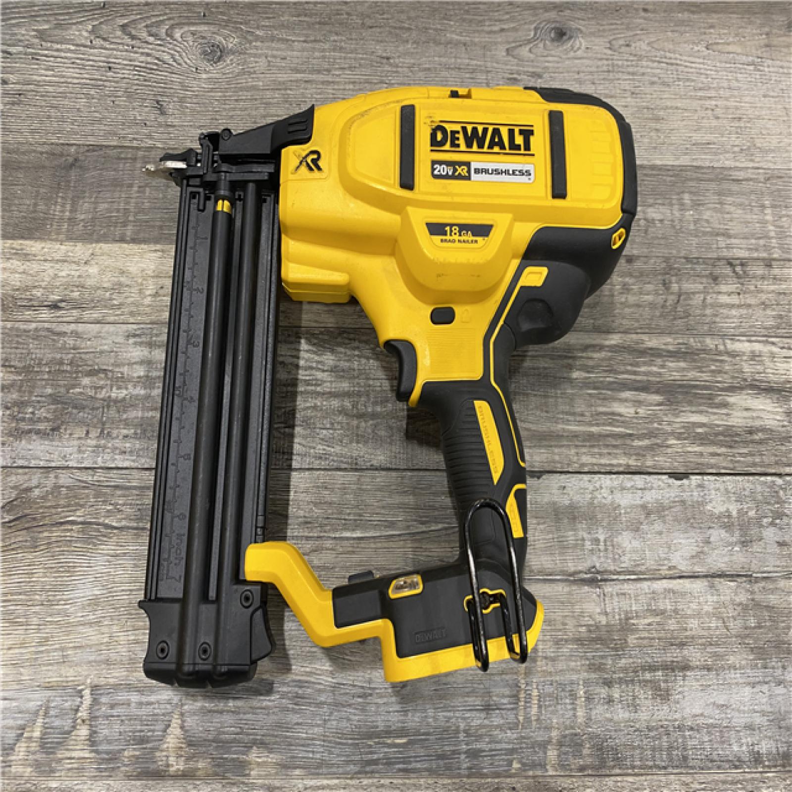 AS-IS DEWALT 20V MAX XR Lithium-Ion Electric Cordless 18-Gauge Brad Nailer (Tool Only)