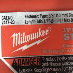 AS-IS Milwaukee 12-Volt Lithium-Ion Cordless 3/8 in. Crown Stapler (Tool-Only)
