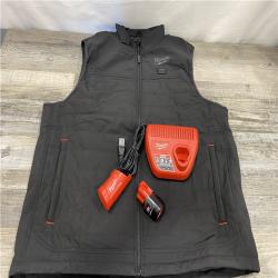 AS-IS Milwaukee Men's X-Large 12-Volt Lithium-Ion Cordless Axis Black Heated Vest Kit