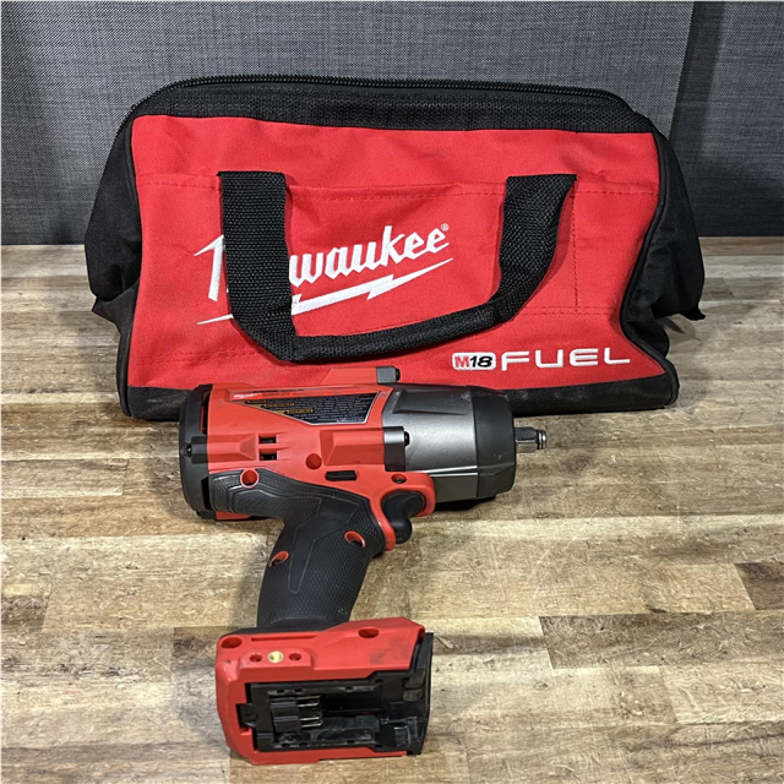 Houston Location AS-IS Milwaukee FUEL 18V Lithium-Ion Brushless Cordless 1/2 in. Impact Wrench with Friction Ring (Tool-Only)