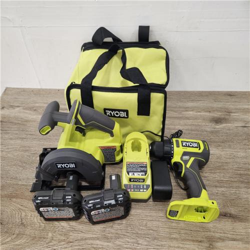 Phoenix Location NEW RYOBI ONE+ 18V Cordless 2-Tool Combo Kit with Drill/Driver, Circular Saw, (2) 1.5 Ah Batteries, and Charger