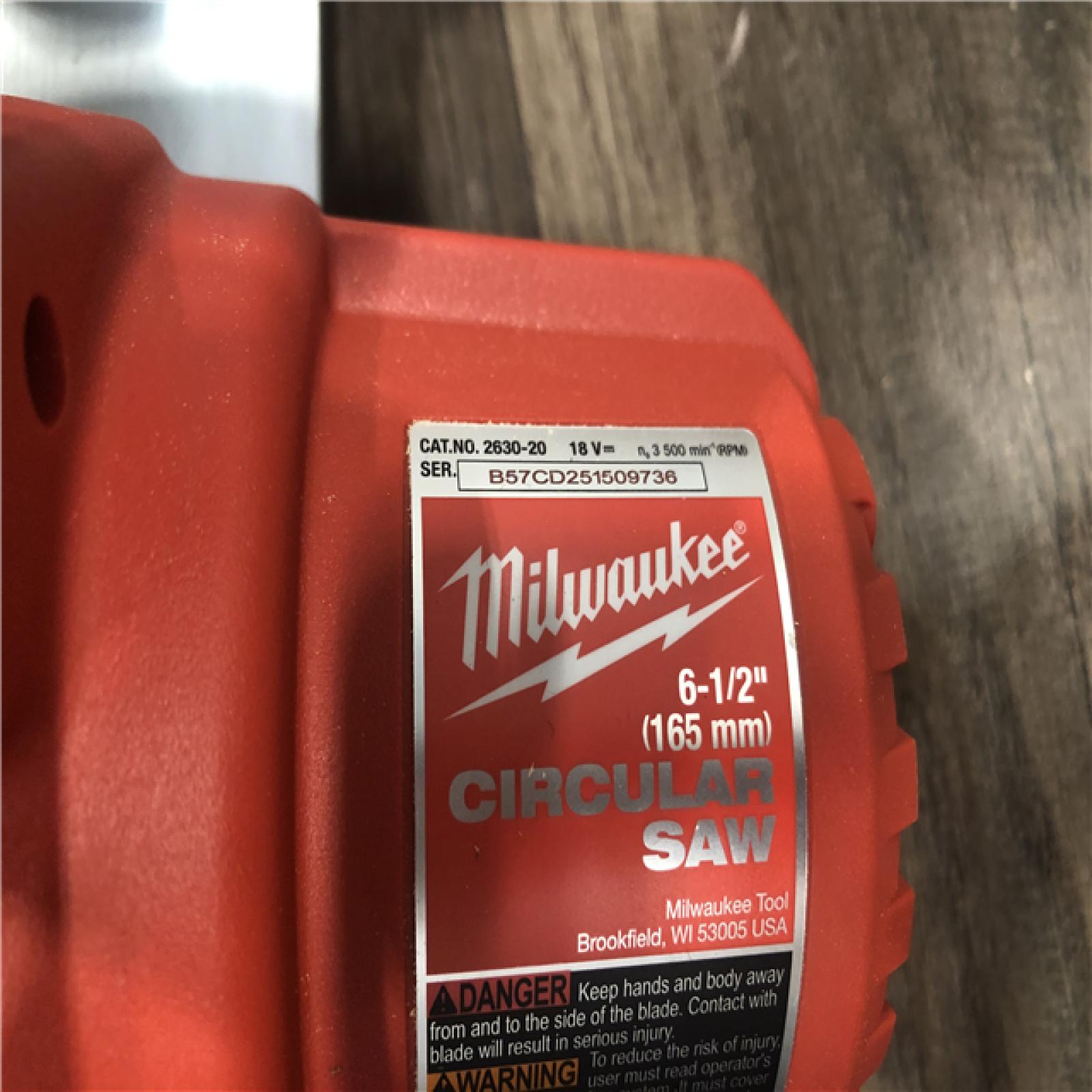 AS-IS Milwaukee 18V Lithium-Ion Cordless 6-1/2 in. Circular Saw (Tool-Only)