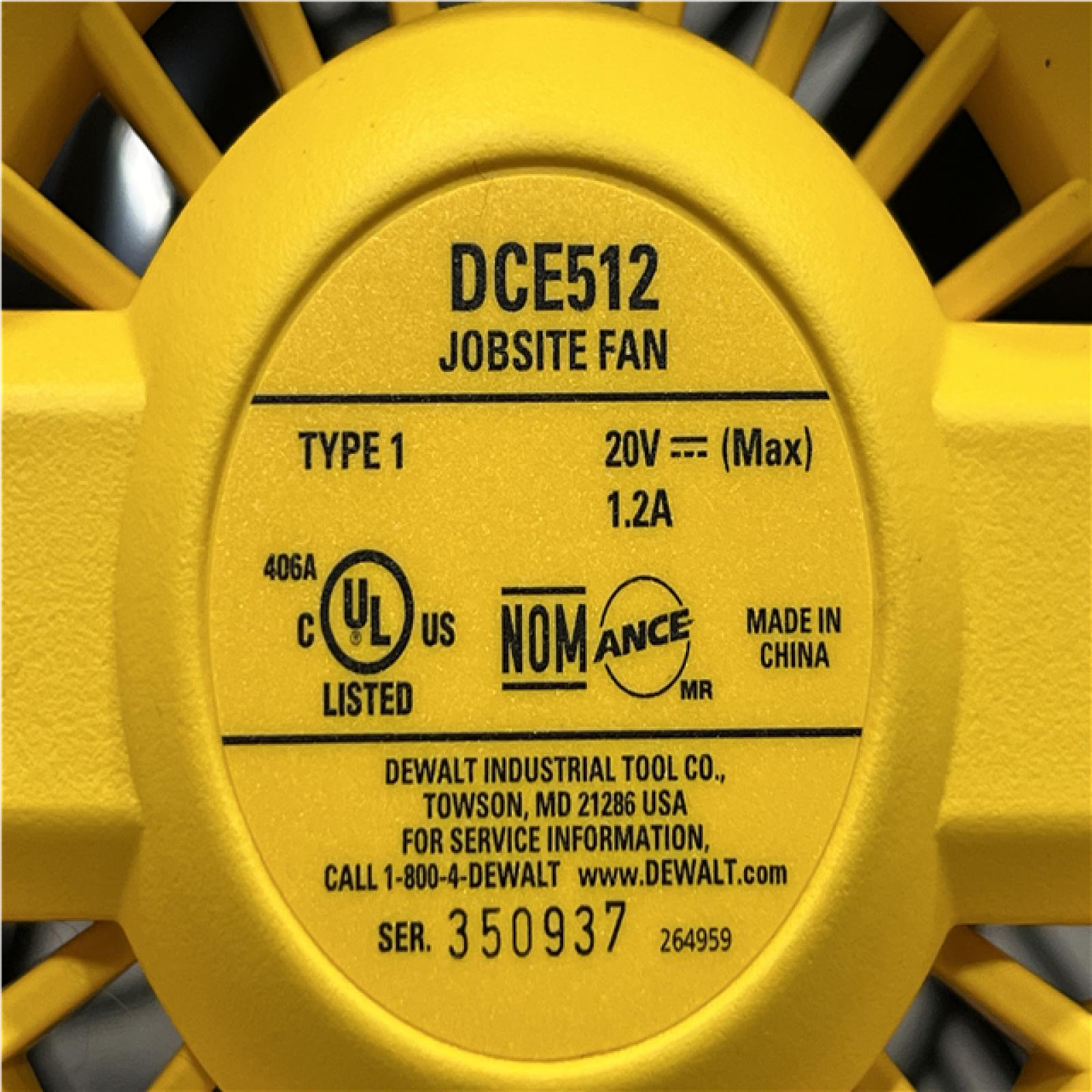 AS-IS DEWALT 20V MAX Jobsite Fan (Tool Only)