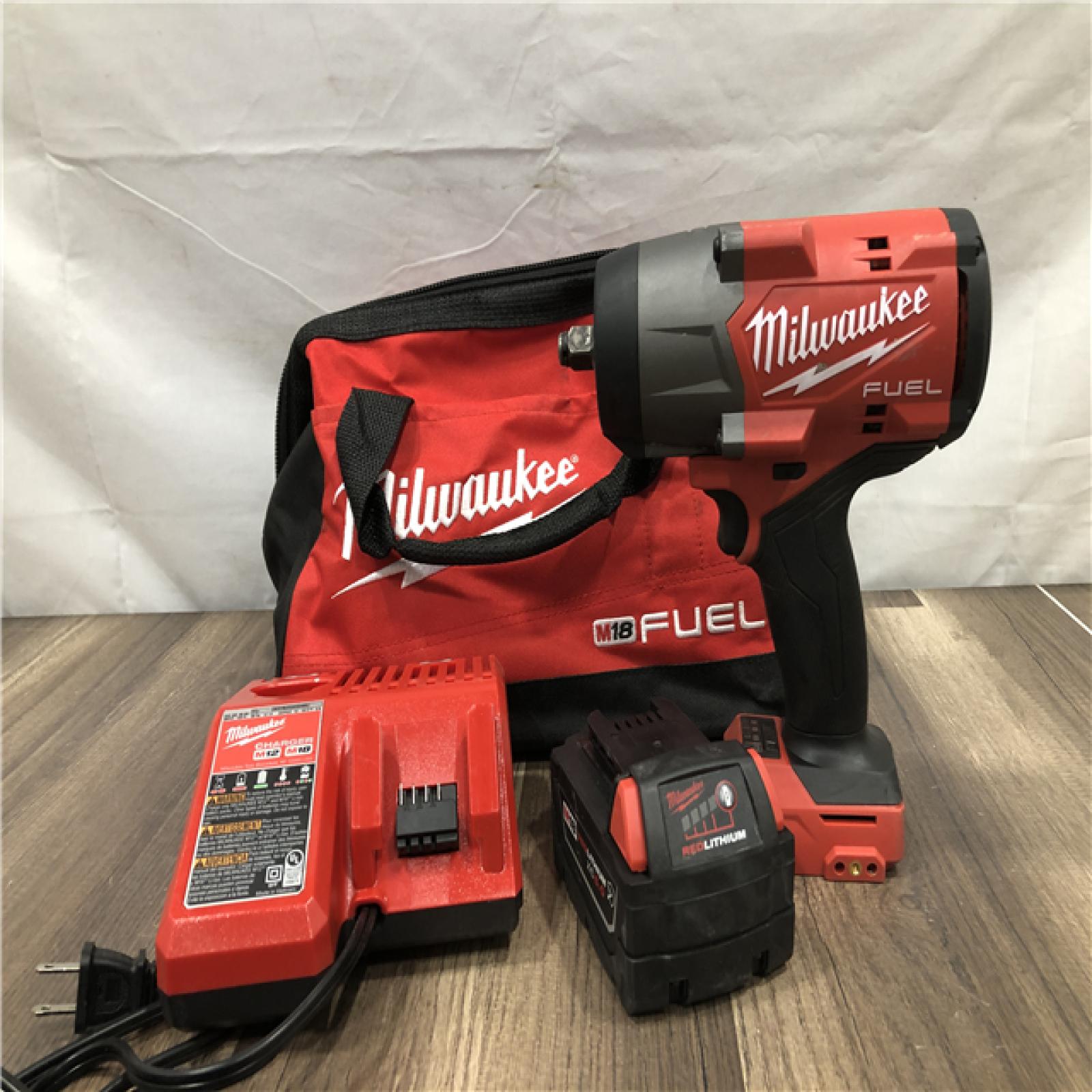 AS-IS Milwaukee FUEL 18V Lithium-Ion Brushless Cordless 1/2 in. Impact Wrench w/Friction Ring Kit